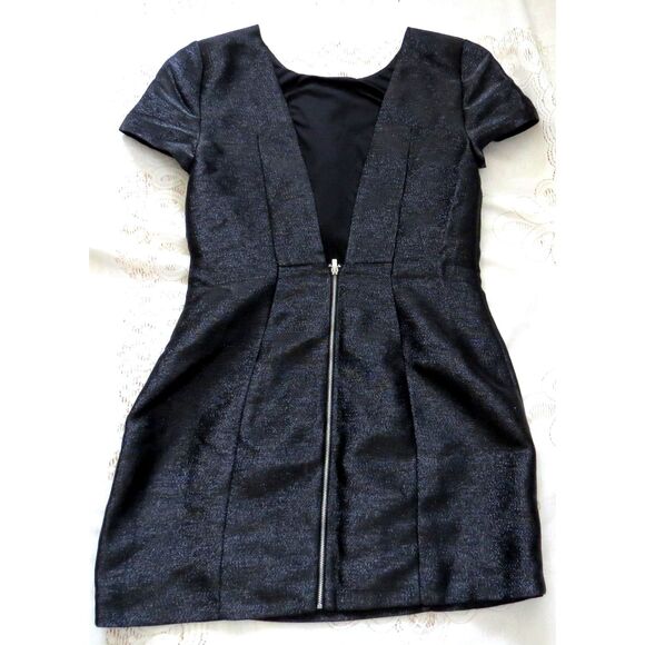 Express Dresses & Skirts - Express Black Sparkle Mini Dress w/Open Back Size 8 EUC